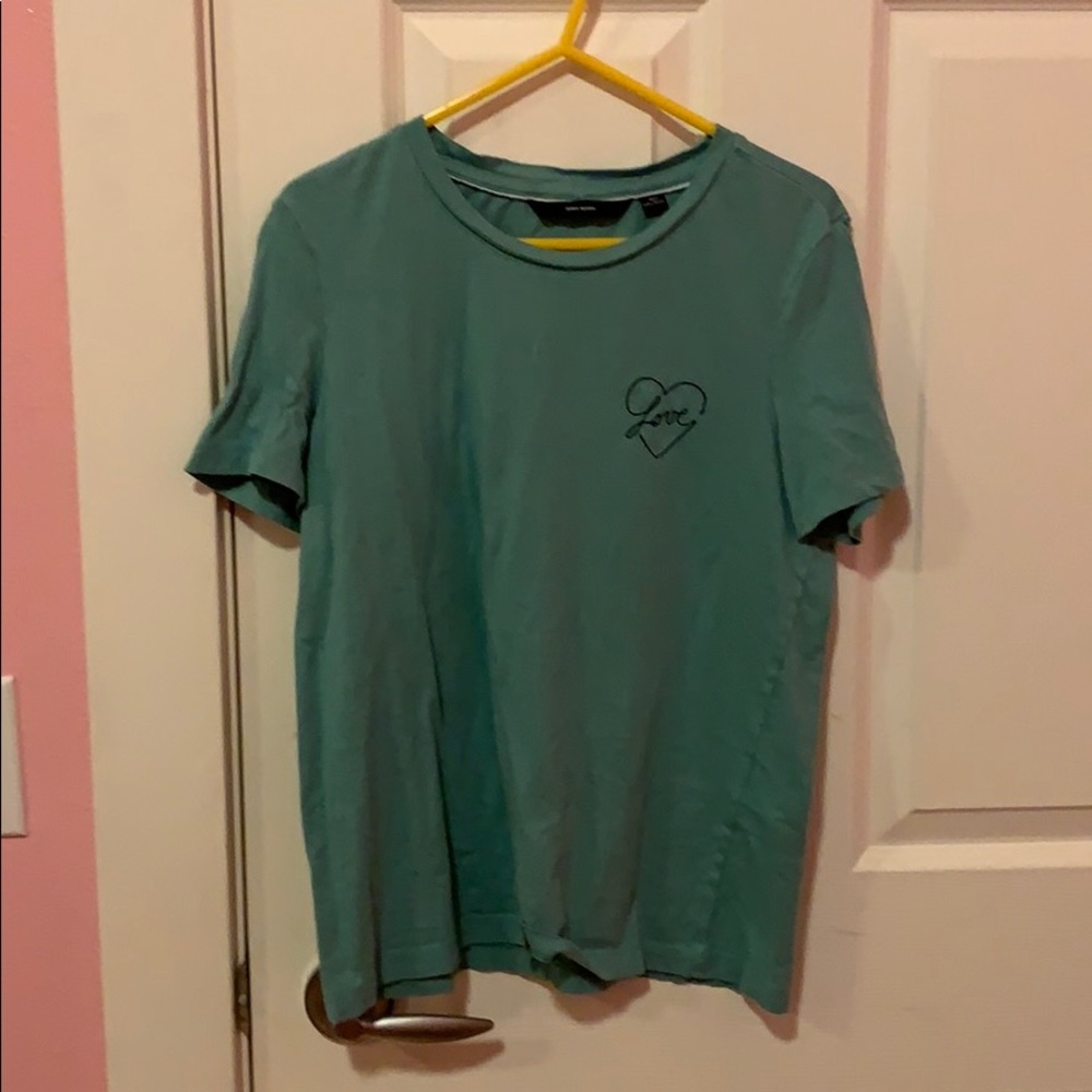 teal love shirt